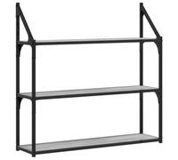 Vidaxl Étagère Murale 3 Niveaux Sonoma Gris 80x21x78,5 Cm Gris