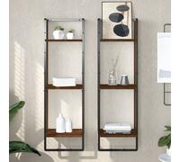 vidaXL Étagère murale 3 niveaux chêne marron 30x25x100 cm