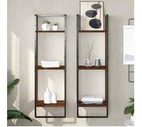 vidaXL Étagère murale 3 niveaux chêne marron 30x25x100 cm 836307