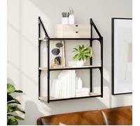 vidaXL Étagère murale 3 niveaux chêne sonoma 60x21x78,5 cm 835450