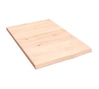 vidaXL Étagère murale 40x60x2 cm Bois de chêne massif non traité Marron