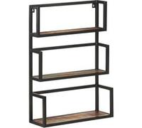 vidaXL Étagère murale 60x20x85 cm Bois de récupération massif Noir