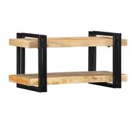 Etagère murale 70x33x35 cm bois de manguier massif brut, étagère flottante, étagère murale d'exposition, étagère CD, 4017482