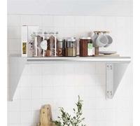 vidaXL Étagère murale 75×30×31 cm – argenté, acier inoxydable, étagère flottante