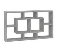 vidaXL Étagère murale suspendue 8 compartiments Sonoma gris