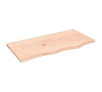 vidaXL Étagère murale – Dessus de table à bord vivant, tablette suspendue, chêne massif non traité