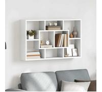 vidaXL Étagère murale 85x16x52,5 cm, Bois reconstitué, Blanc, Étagère flottante, Rangement CD & livres, Présentoir mural, 801418