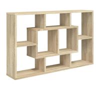 vidaXL Étagère murale 85x16x52,5 cm, Bois reconstitué, Chêne Sonoma, Étagère flottante, Rangement CD & livres, Présentoir 801421