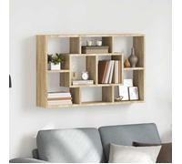 vidaXL Étagère murale 85x16x52,5 cm, Bois reconstitué, Chêne Sonoma, Étagère flottante, Rangement CD & livres, Présentoir 801421