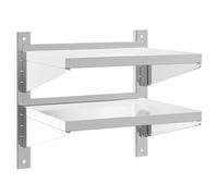 vidaXL Étagère murale à 2 niveaux 50x40x48 cm argenté en acier inoxydable