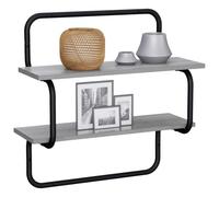 vidaXL Étagère Murale à 2 Niveaux Sonoma Gris 80 x 24,5 x 61 cm