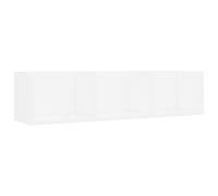 vidaXL Étagère murale à CD Blanc 75x18x18 cm Bois d'ingénierie