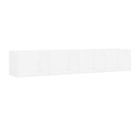 vidaXL Étagère Murale à CD, Meuble de Rangement Suspendu, Organisateur de Maison Salon Salle de Séjour Intérieur, Blanc Bois d’Ingénierie