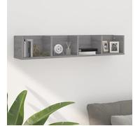 Vidaxl Étagère Murale À Cd Sonoma Gris 100x18x18 Cm Bois D'ingénierie Marron