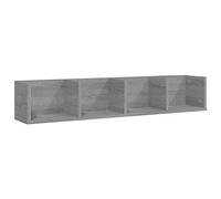Vidaxl Étagère Murale À Cd Sonoma Gris 100x18x18 Cm Bois D'ingénierie Marron