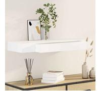 vidaXL Étagère murale avec 1 tiroir MDF Blanc – Rangement de livres