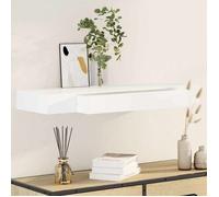 vidaXL Étagère murale avec 1 tiroir MDF Blanc – Rangement de livres