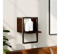 Vidaxl Étagère Murale Avec Barre Chêne Marron 20x25x30 Cm Marron
