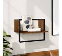 vidaXL Étagère murale avec barre chêne marron 40x25x30 cm 836287