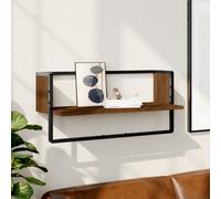 vidaXL Wandschap met stang 65x25x30 cm bruin eikenkleur836292 Marron G