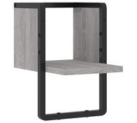 vidaXL Étagère murale avec barre Gris Sonoma 20x25x30 cm