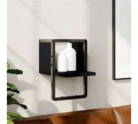 vidaXL Étagère murale moderne avec barre 836273 noir 20x25x30 cm
