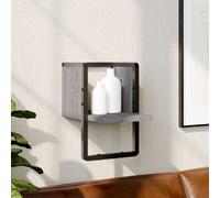vidaXL Étagère murale avec barre sonoma gris 20x25x30 cm