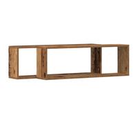 Étagères murales - 2 pcs - Bois ancien - 80x15x26 cm - Capacité 60 kg