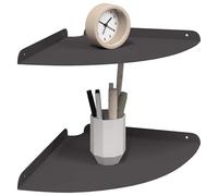 vidaXL Étagère Murale avec étagère 2 pcs Noir 30 x 30 x 2 cm, Étagère d'angle Moderne, Rangement Mural Minimaliste, pour Accessoires, Compact et résistant