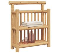 vidaXL Étagère Murale avec étagère Naturel 40 x 13 x 44 cm Bambou, Étagère Flottante en Bambou, Rangement Mural Moderne, Design Minimaliste pour Salle de séjour