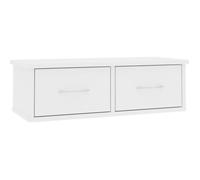 vidaXL Étagère murale avec tiroirs Blanc 60x26x18,5 cm Aggloméré