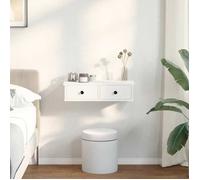 vidaXL Étagère murale avec tiroirs 60x28x15 cm blanc bois d'ingénierie 859941