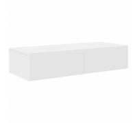 vidaXL Étagère Murale avec tiroirs Blanc 80x33x17 cm Bois d'ingénierie