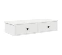 vidaXL Étagère murale à tiroirs 80x34x17 cm Blanc – Bois d'ingénierie