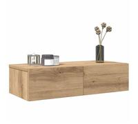 vidaXL Étagère murale 859976 avec tiroirs chêne artisanal bois d'ingénierie Marron