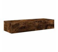 vidaXL Étagère murale avec tiroirs chêne fumé 100 x 36 x 19 cm Bois composite