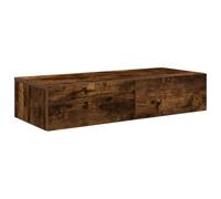 vidaXL Étagère Murale avec tiroirs chêne fumé Bois d'ingénierie