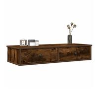 vidaXL Étagère murale avec tiroirs chêne fumé bois d'ingénierie 859963