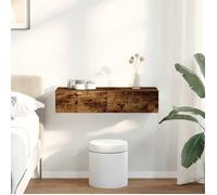 vidaXL Étagère murale avec tiroirs - chêne fumé en bois d'ingénierie