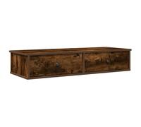 vidaXL Étagère murale 859963 avec tiroirs chêne fumé en bois d'ingénierie