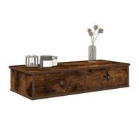 vidaXL Étagère murale avec tiroirs chêne fumé bois d'ingénierie Marron
