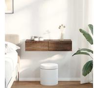 Vidaxl Étagère Murale Avec Tiroirs Chêne Marron Bois D'ingénierie Marron