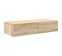 vidaXL Étagère murale chêne Sonoma avec tiroirs – Bois d'ingénierie marron, flottante