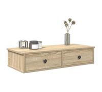 vidaXL Étagère murale 859952 avec tiroirs chêne Sonoma bois d'ingénierie Marron