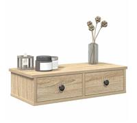 vidaXL Étagère murale 859943 chêne sonoma en bois d'ingénierie avec tiroirs et armoire