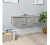 vidaXL Étagère murale avec tiroirs Gris béton 60x26x18,5 cm Aggloméré