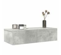 vidaXL Étagère murale avec tiroirs gris béton bois d'ingénierie
