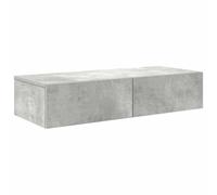 vidaXL Étagère Murale avec tiroirs Gris béton Bois d'ingénierie