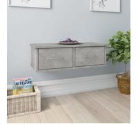 vidaXL Étagère murale avec tiroirs 800589 - Gris béton, bois d'ingénierie