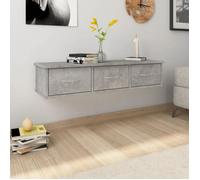 vidaXL Étagère murale avec tiroirs Gris béton bois d'ingénierie 800598